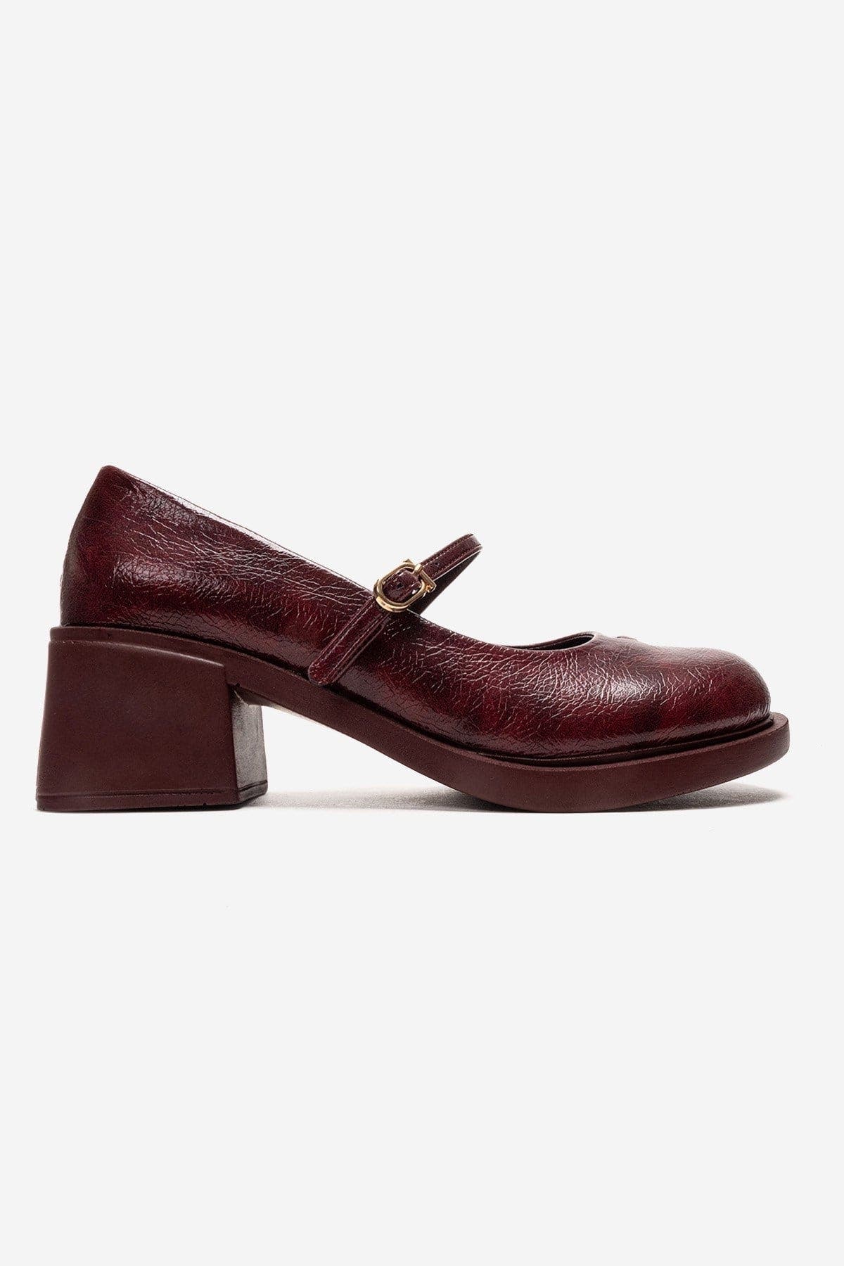 Luanda Block Heel Mary Jane Shoes, Alternate, color, Burgundy