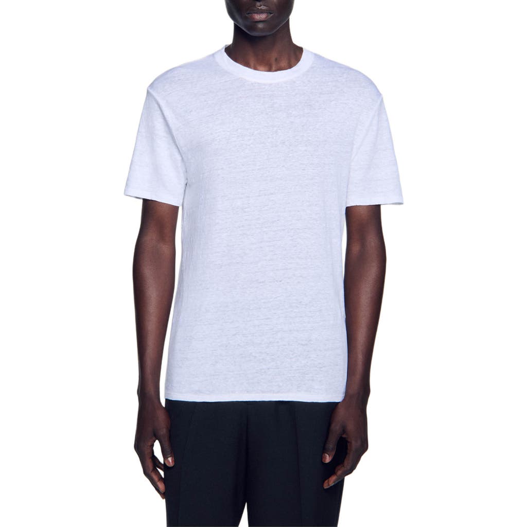 Sandro Certified Linen T-shirt In White