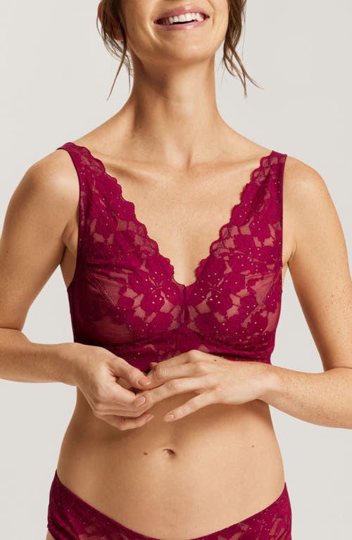 Hanro Anais Soft Cup Bra in Deep Poppy at Nordstrom, Size Medium