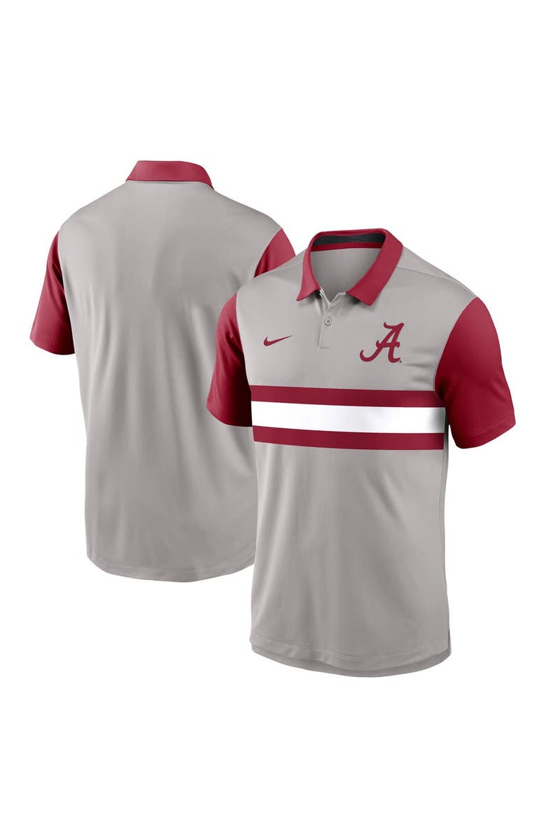 Nike Men's Nike Gray/Crimson Alabama Crimson Tide Vapor Performance Polo, Alternate, color, Gray