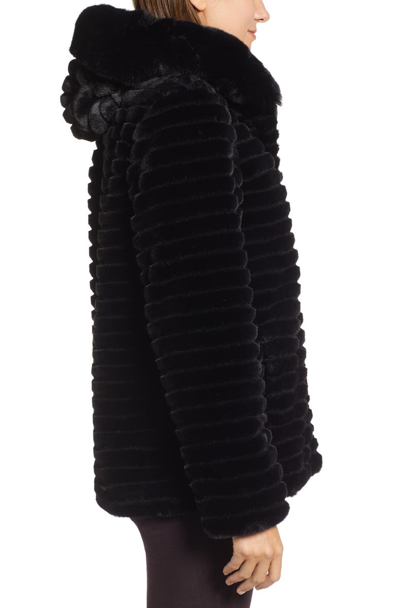 Gallery Faux Fur Hooded Jacket, Alternate, color, 