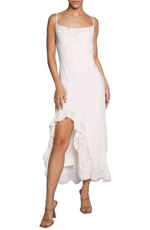 Brocade Ruffle Dress