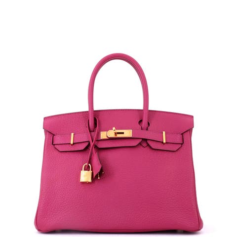 Birkin Handbag Pink Fjord with Gold Hardware 30