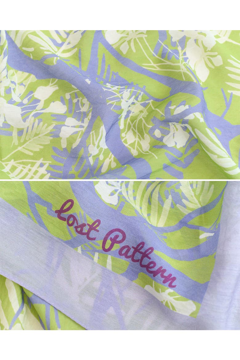 "Coco Dream" Beach Sarong Wrap, Alternate, color, Purple & Green