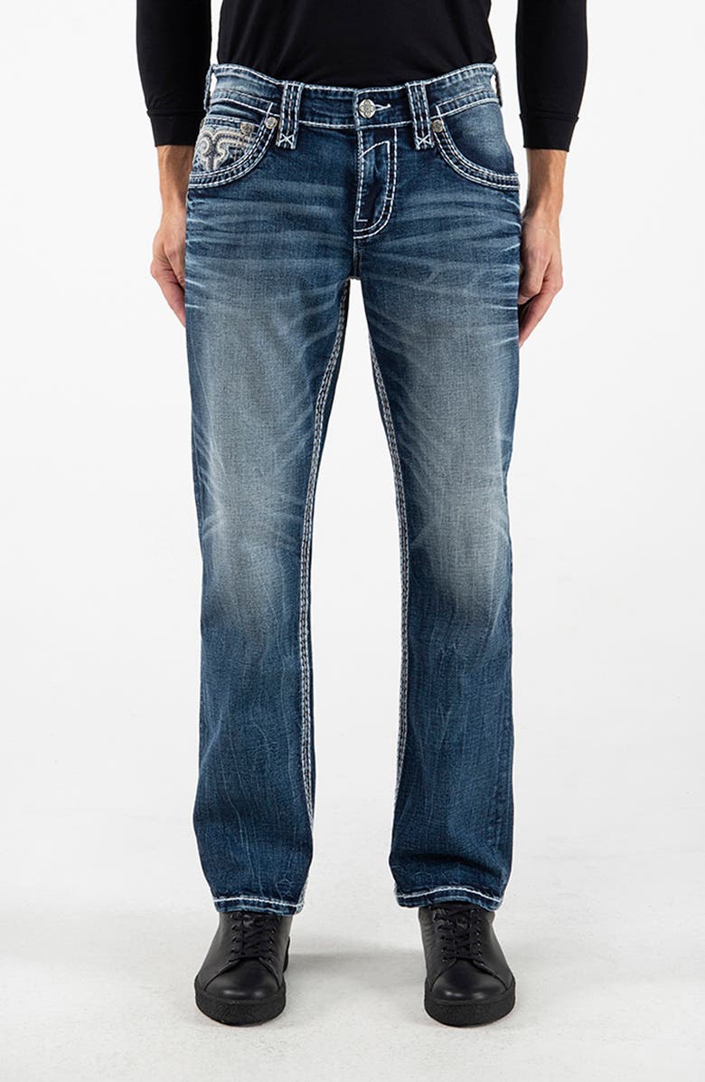 Rock Revival Straight Leg Jeans, Main, color,