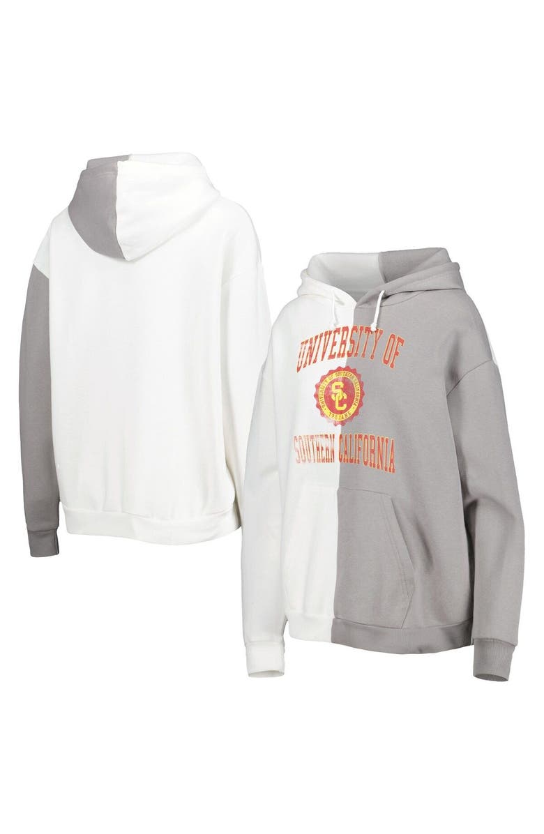 GAMEDAY COUTURE Women's Gameday Couture Gray/White USC Trojans Split Pullover Hoodie, Main, color, White