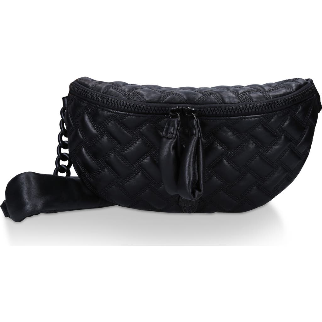 Kurt Geiger London Kensington Drench Leather Belt Bag In Black