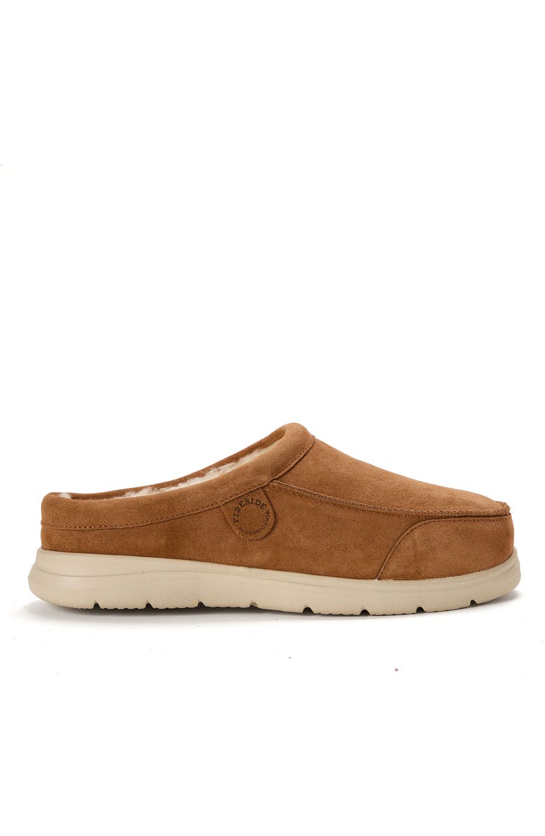DEARFOAMS Lithgow Genuine Shearling Clog, Alternate, color, Chestnut