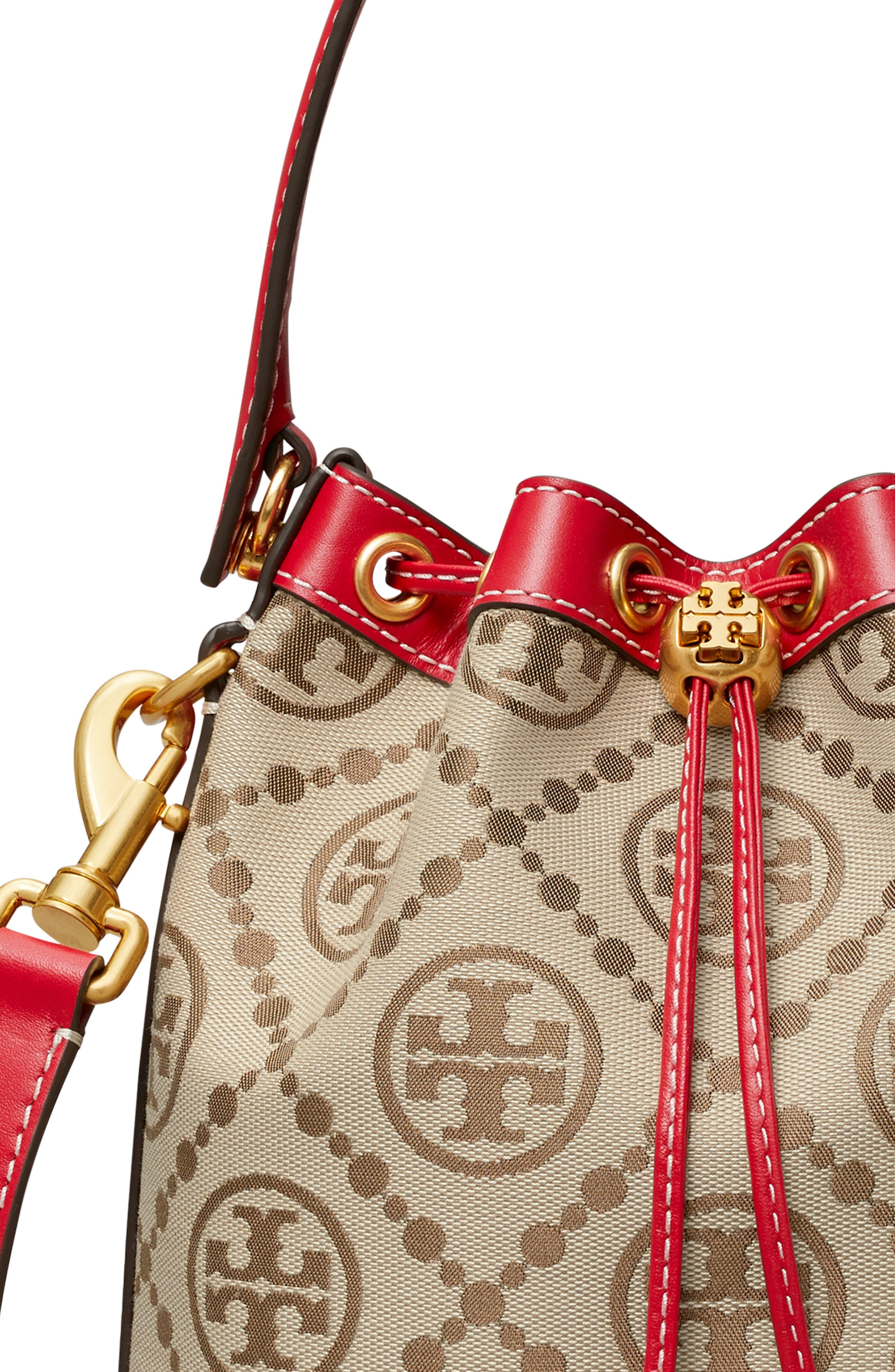 Tory Burch T Monogram Jacquard Bucket Bag, Alternate, color, 