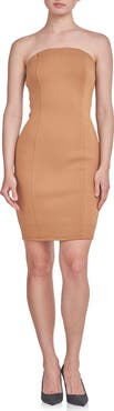 Endless Rose Strapless Scuba Body-Con Minidress