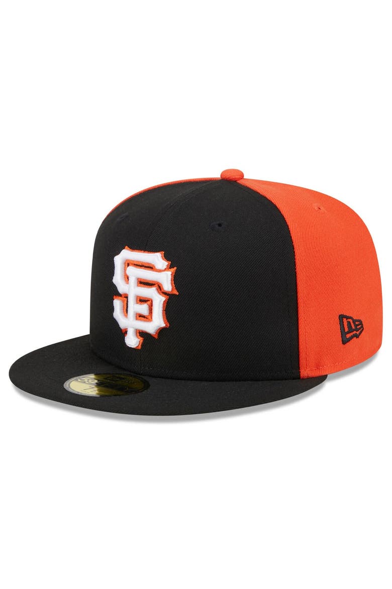 Men's New Era Black/Orange San Francisco Giants Gameday Sideswipe 59FIFTY Fitted Hat, Alternate, color, Black
