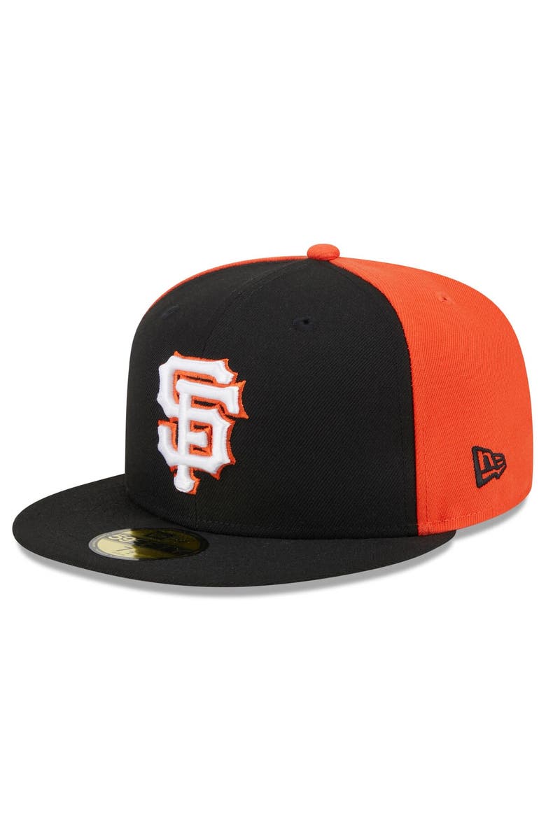 New Era Men's New Era Black/Orange San Francisco Giants Gameday Sideswipe 59FIFTY Fitted Hat, Alternate, color,
