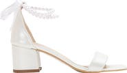 Forever & Always Shoes Illy Low Block Heel Sandals with Pearls