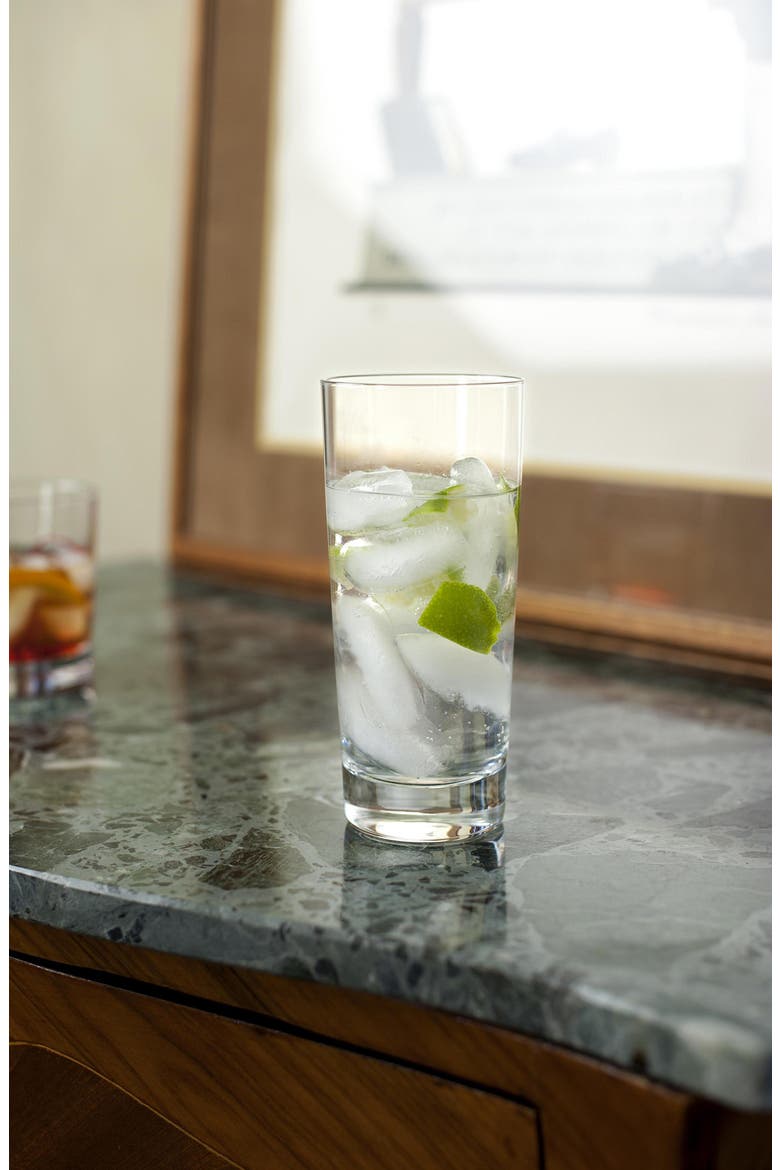 Basic Bar Set of 6 Long Cocktail Glasses, Alternate, color, CLEAR