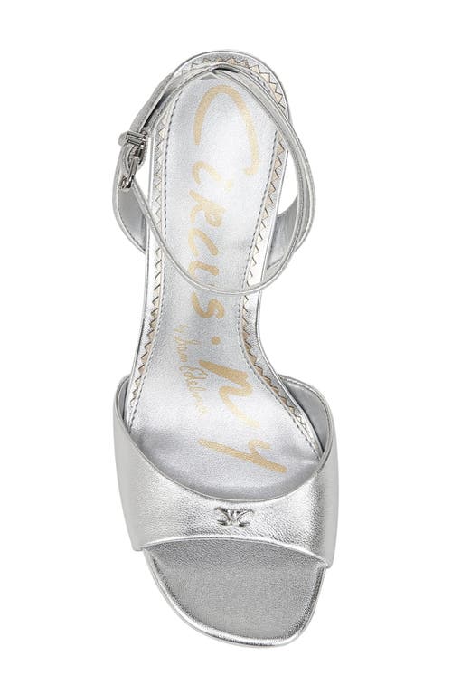 Circus Ny By Sam Edelman Aria Ankle Strap Sandal In Soft Silver