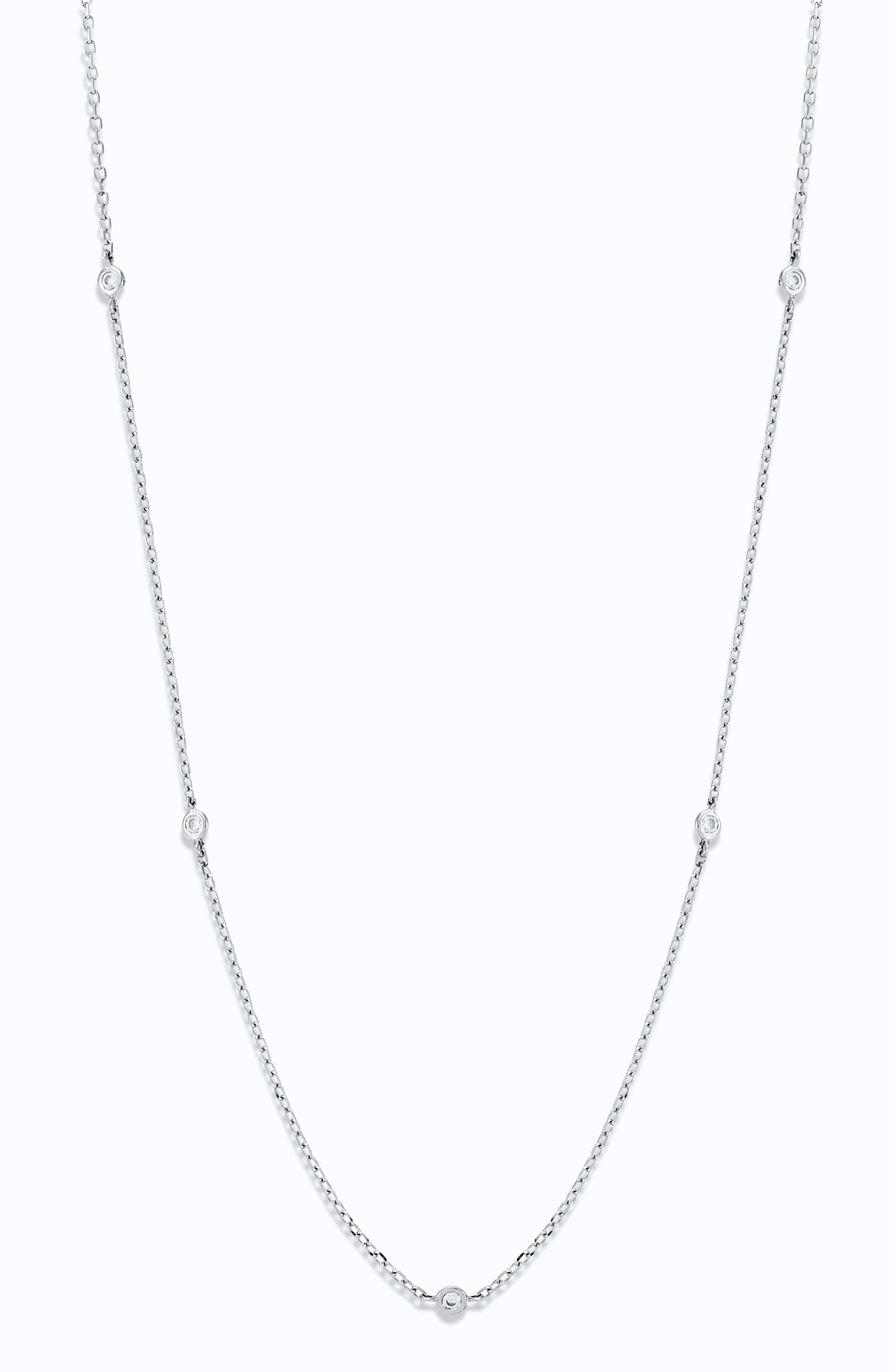 Frankie & Zoe Diamond Station Necklace - 0.05ct.