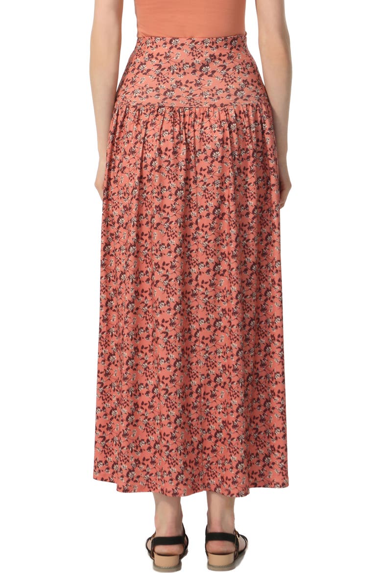 Women's Tiered Maxi Skirt, Alternate, color, Dusty Coral