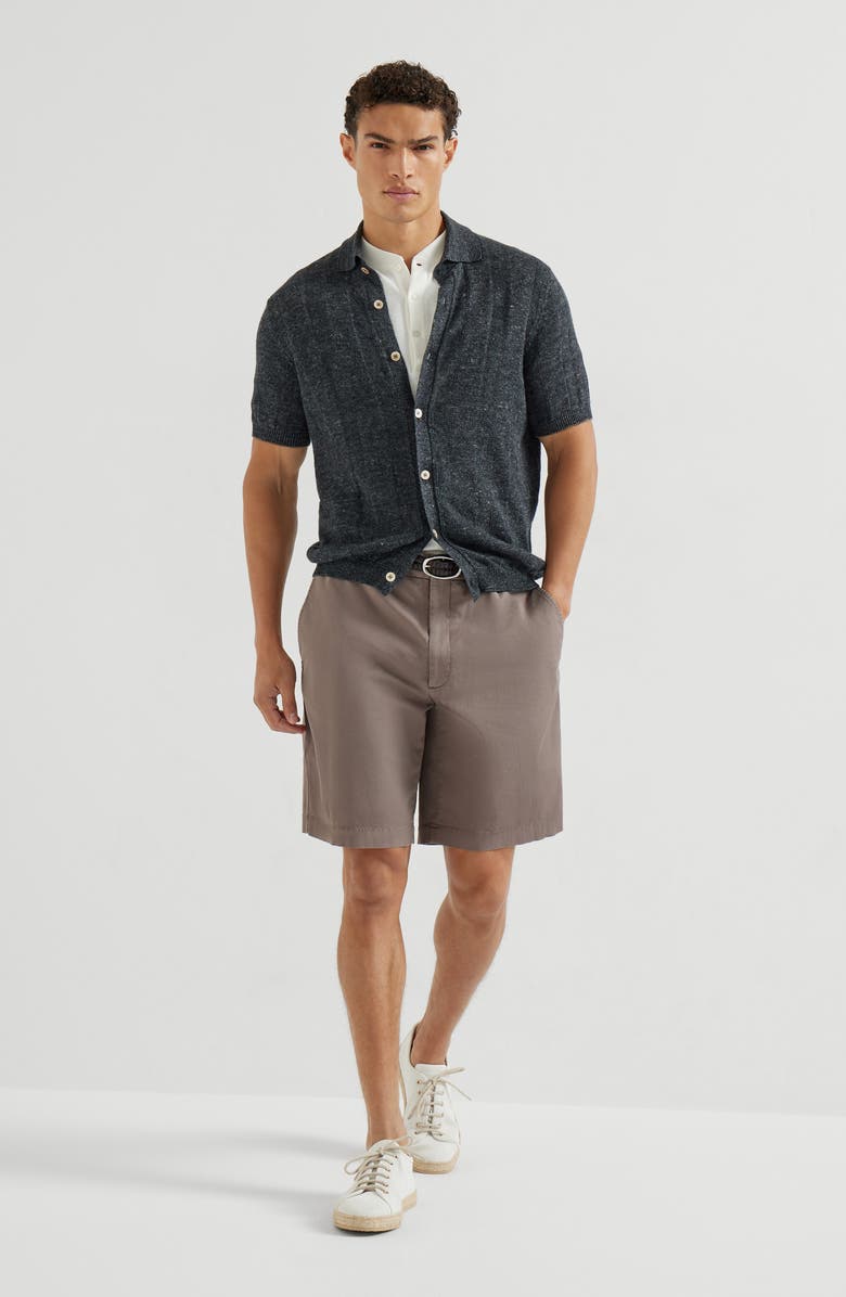 Brunello Cucinelli Knit shirt, Alternate, color, Lignite Grey