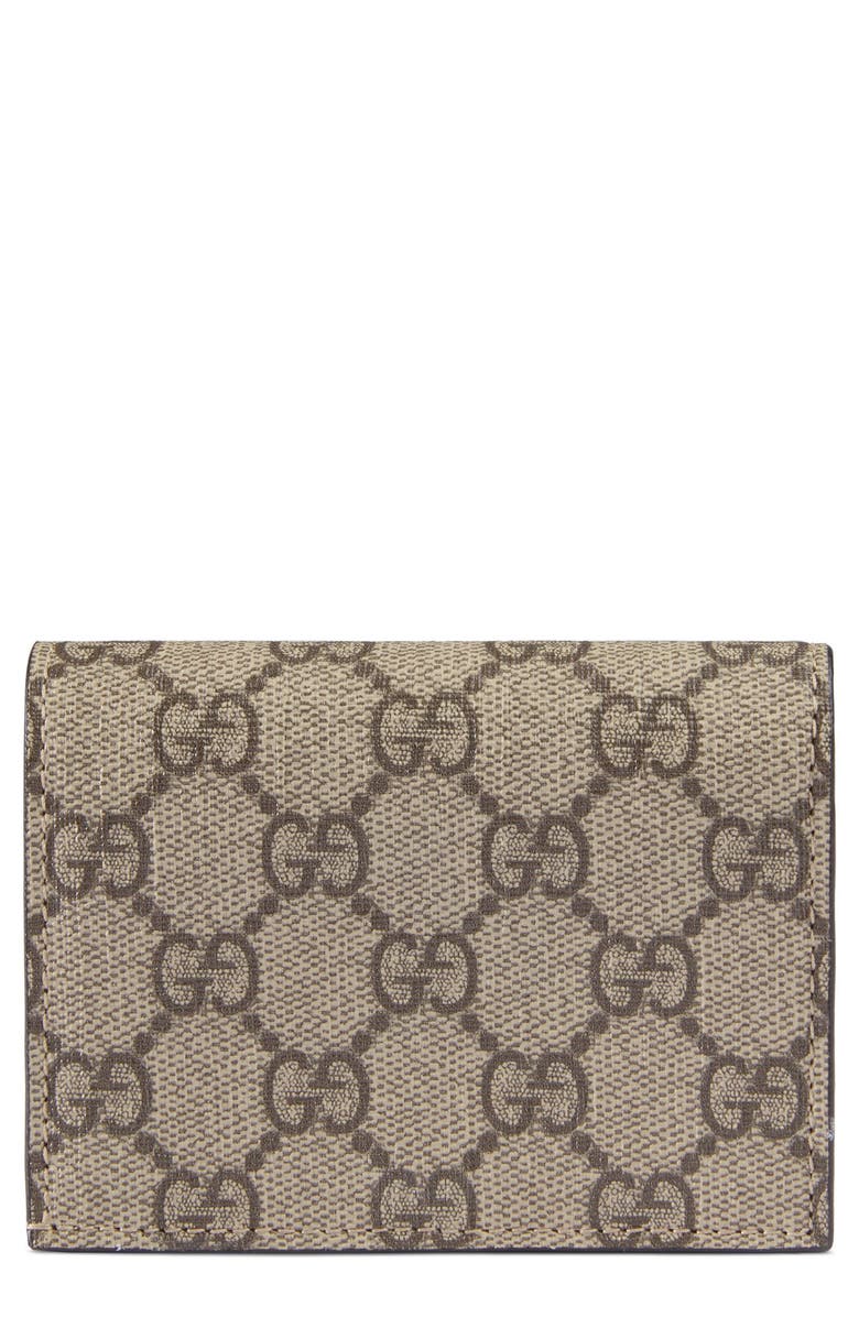 Gucci Linea GG Supreme Canvas Card Case, Main, color,