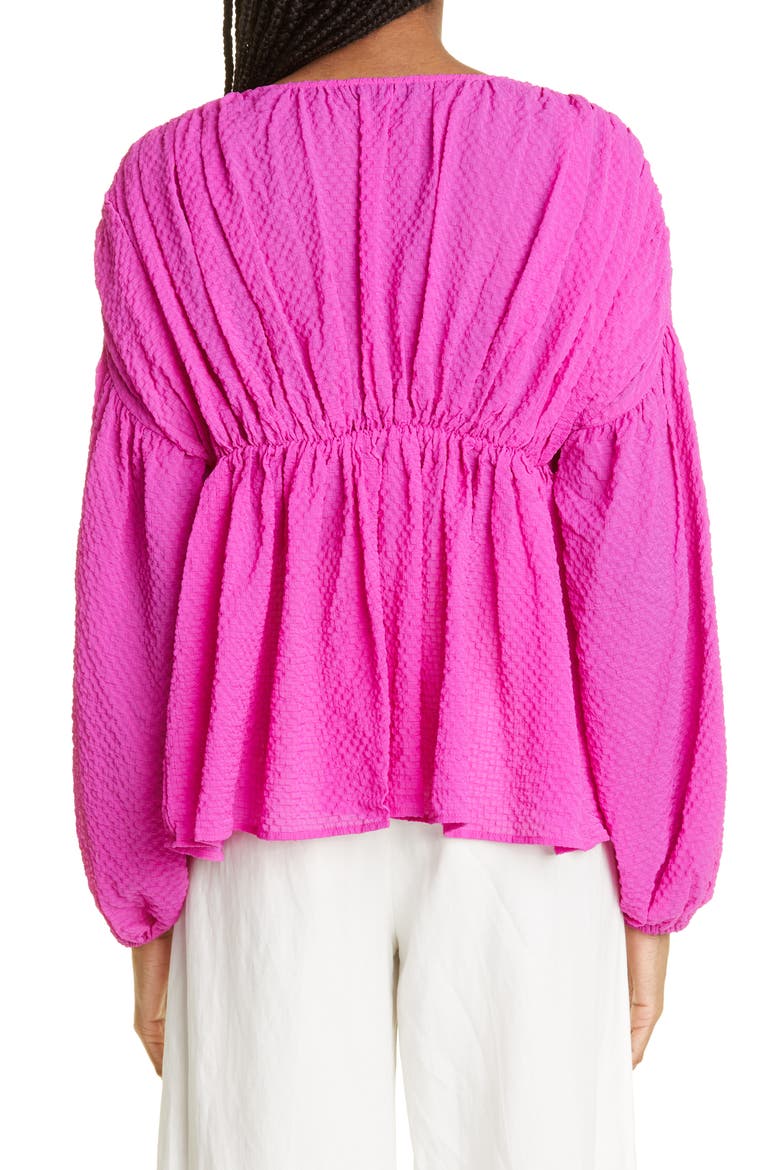 Maelys Gathered Top, Alternate, color, FLAMINGO