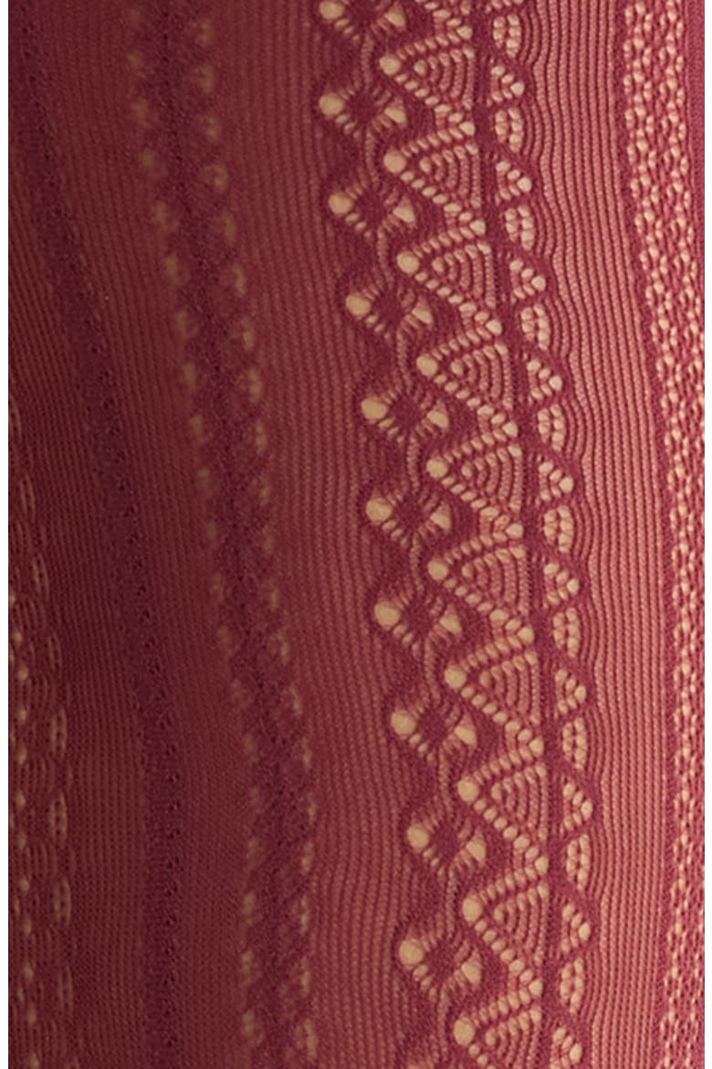 Vertical Pattern Mesh Tights, Alternate, color, BURGUNDY TANNIN