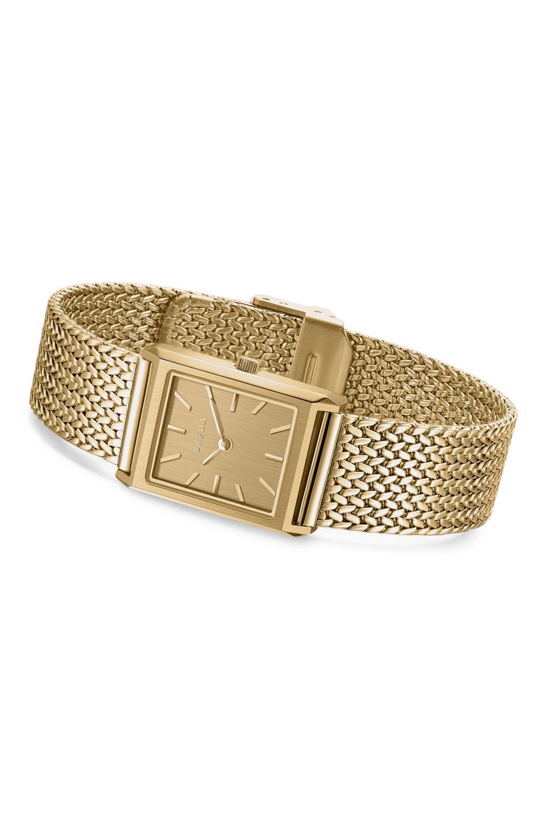 Virgil Tethered Mesh Strap Watch, 20mm, Alternate, color, GOLD