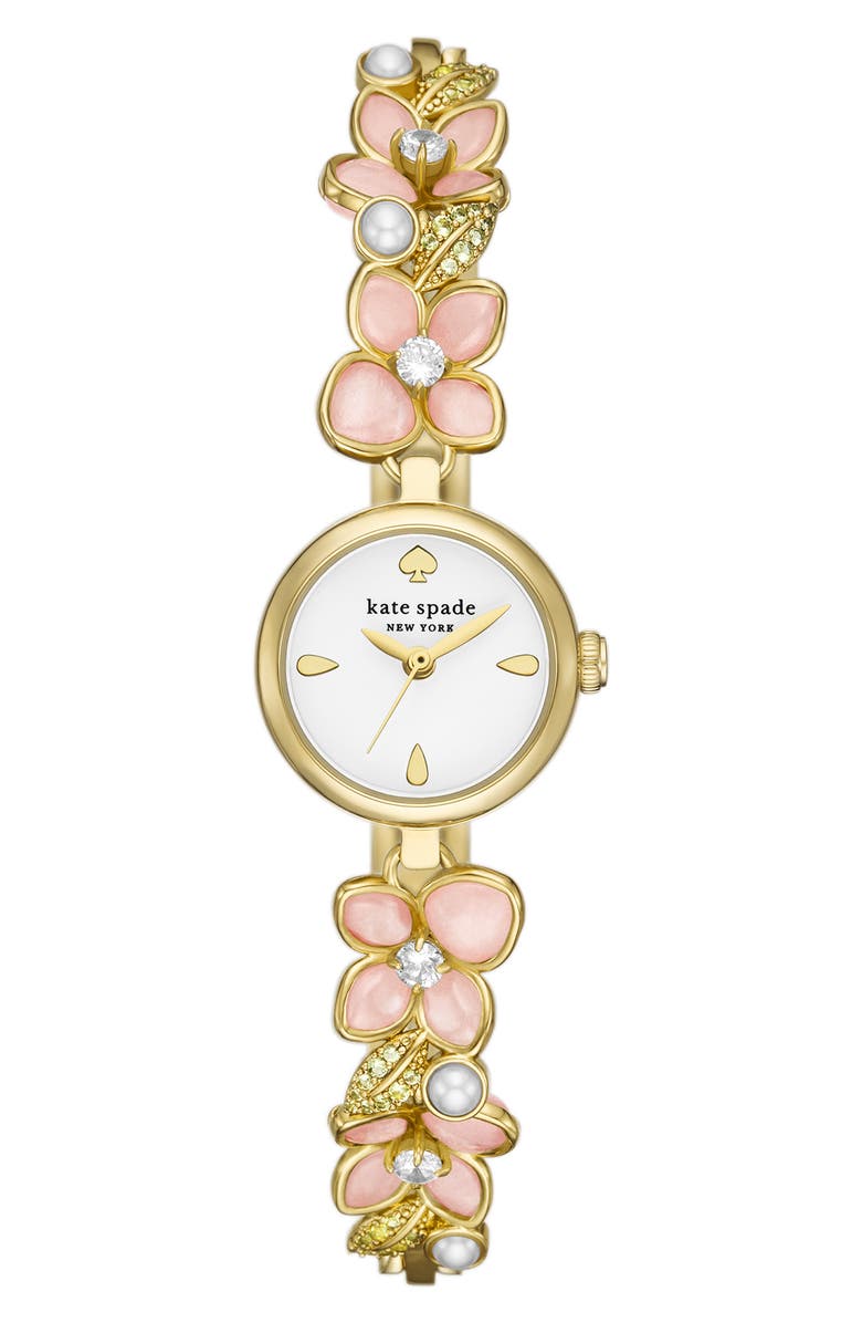 Kate Spade New York monroe bracelet watch, 20mm, Main, color, Gold/Pink