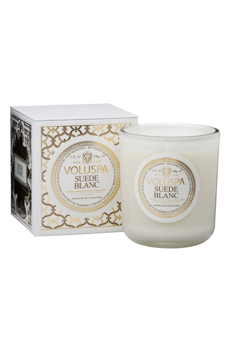 Voluspa Maison Blanc Suede Blanc Classic Maison Candle, Alternate, color,