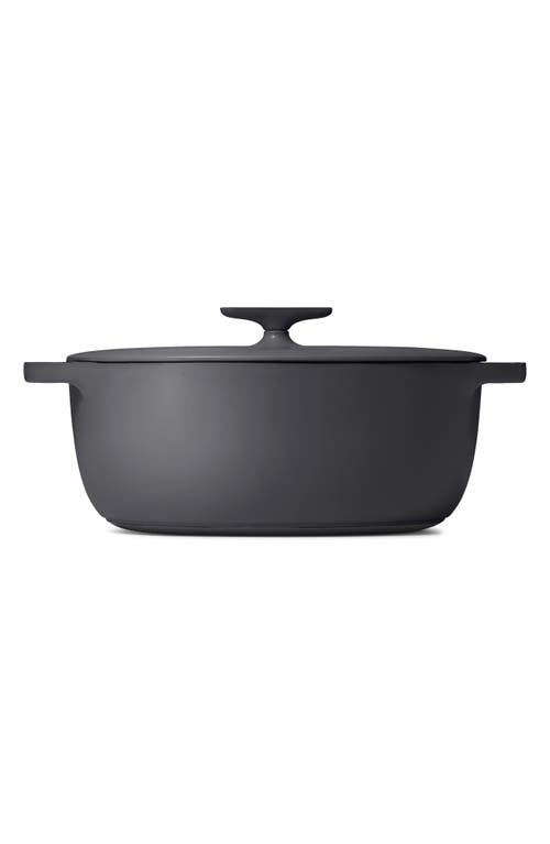 Caraway Enameled Cast Iron 8.5-quart Oval Dutch Oven With Lid In Black