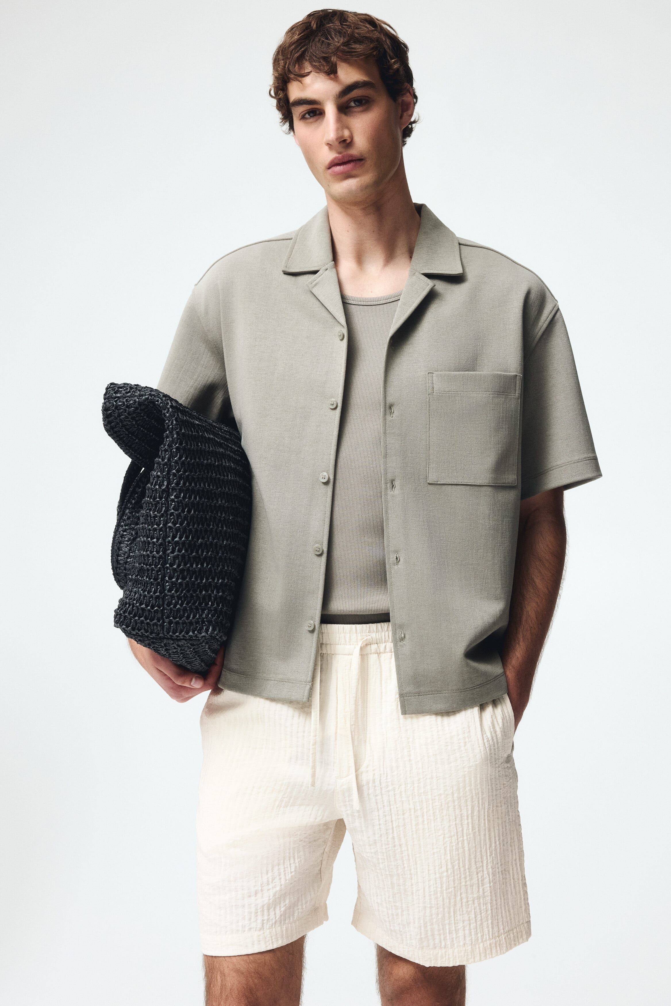 Relaxed-fit textured shorts - image 3