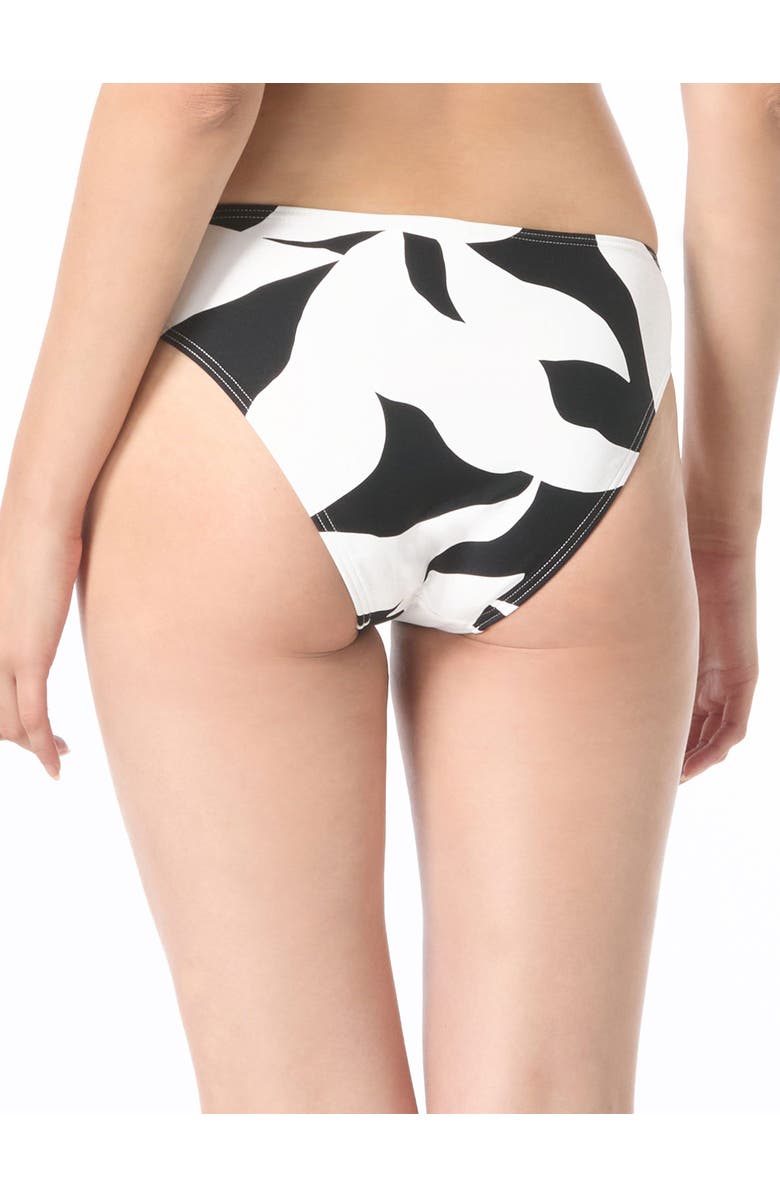 Vince Camuto Midnight Shadow High Cut Bikini Bottom, Alternate, color, Black/White