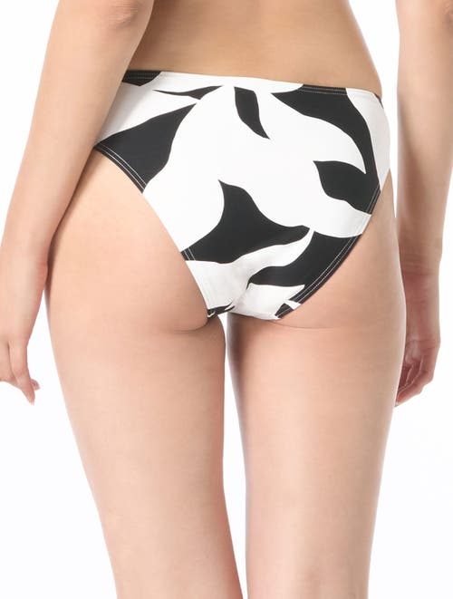 Vince Camuto Womens Printed Bandeau Bikini Top Bottoms In Black/white