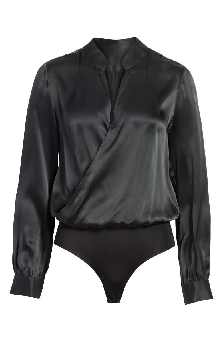 L'AGENCE Marcella Silk Charmeuse Bodysuit, Alternate, color, 