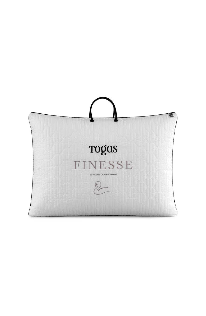 Togas Finesse silk cotton pillow, Alternate, color, White