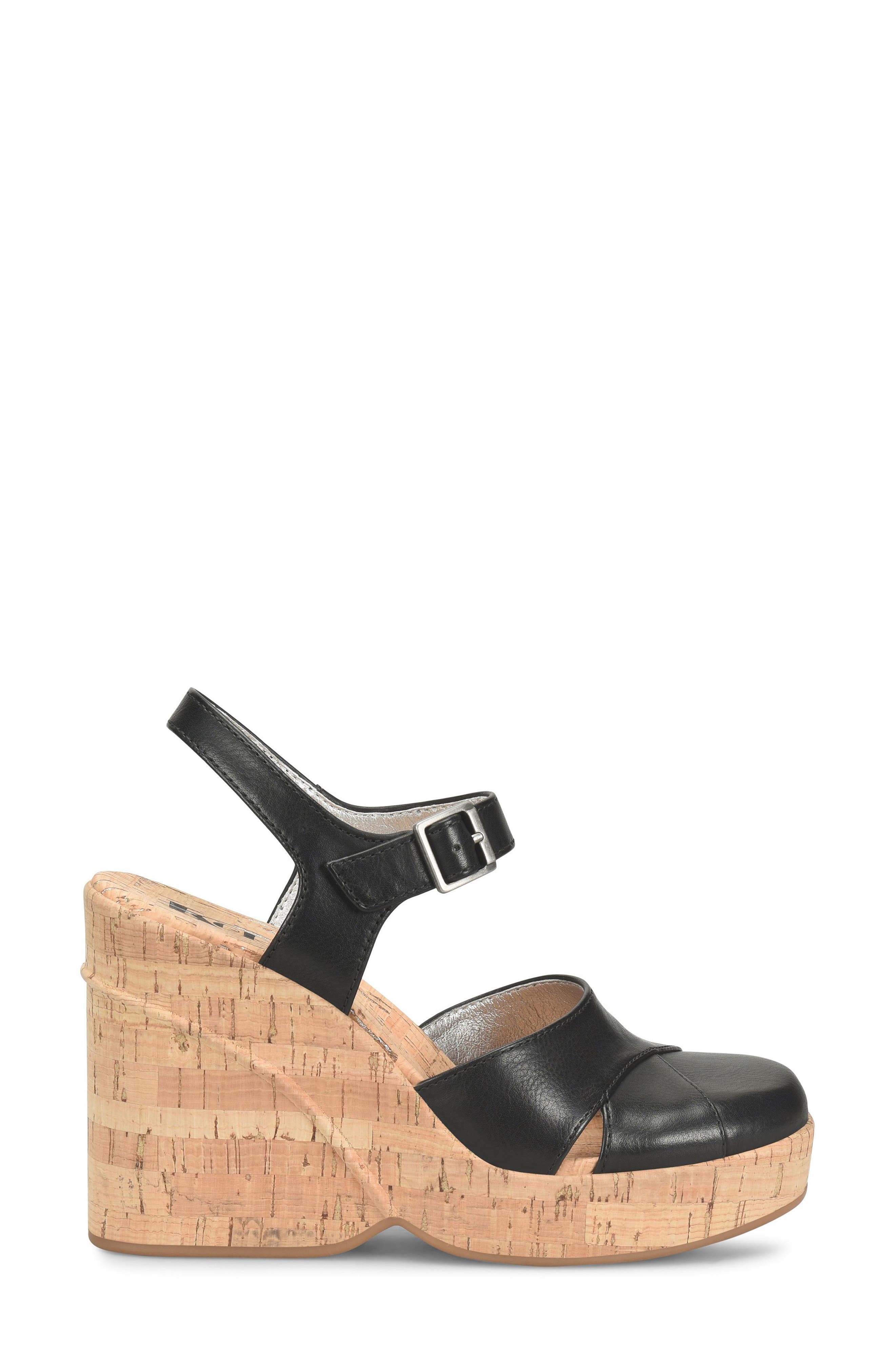 KORKS Babette II Wedge Sandal, Alternate, color, Black