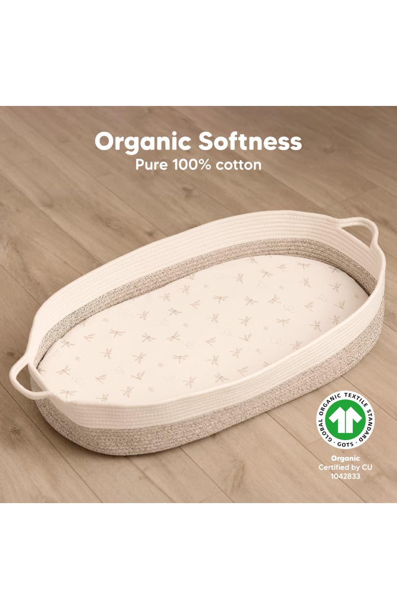 KeaBabies 2-Pack Soothe Fitted Bassinet Sheets, Alternate, color, Meadow