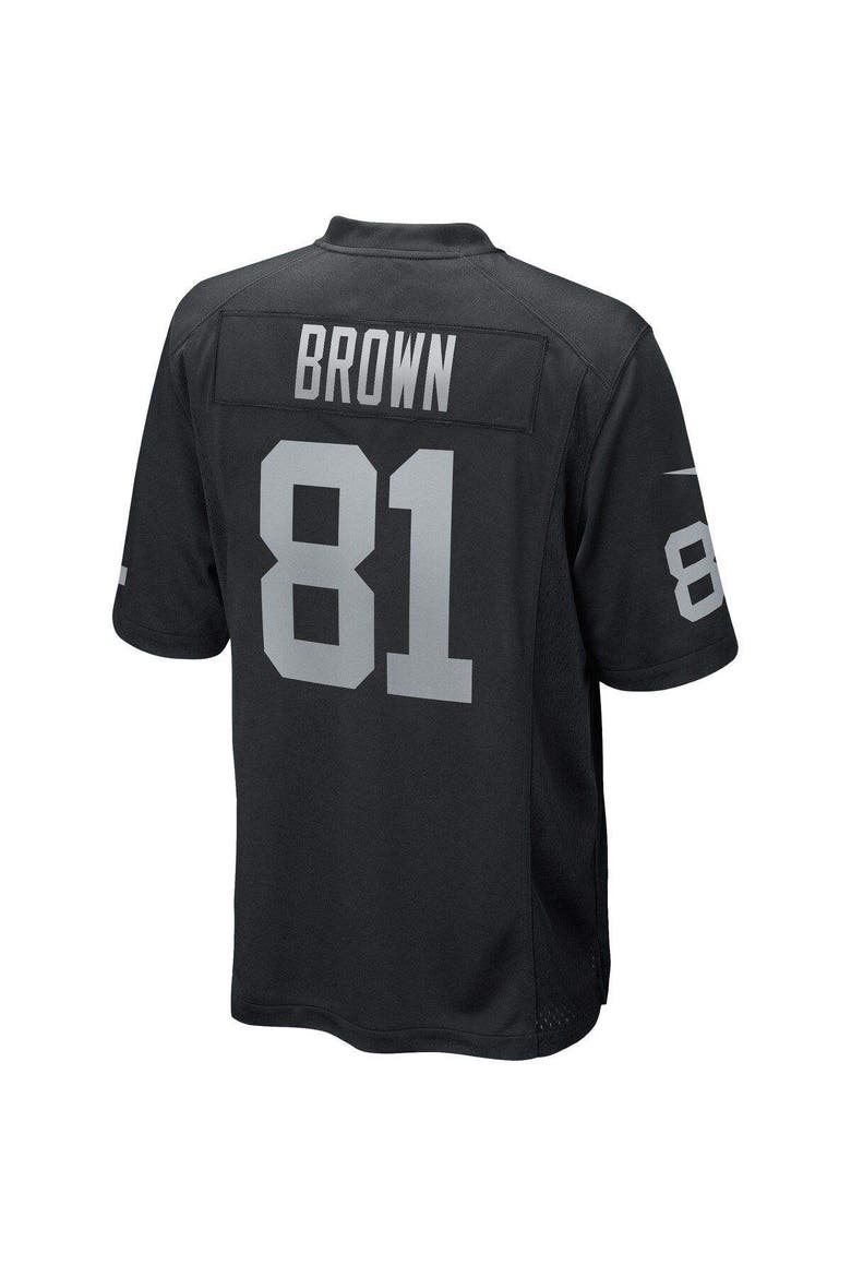 Men's Nike Tim Brown Black Las Vegas Raiders Game Retired Player Jersey, Alternate, color, Black