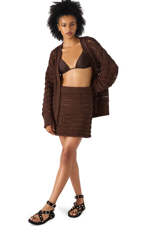 Steve Madden Bria Crocheted Skirt In Brown