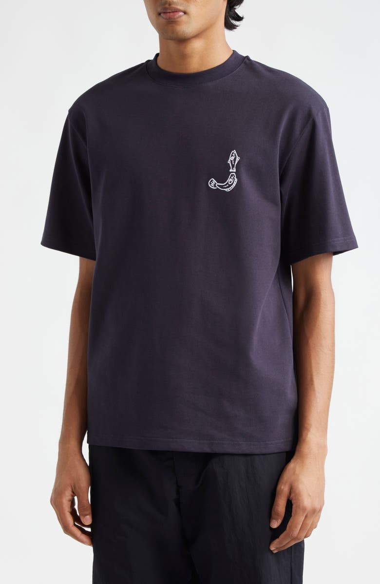 Jacquemus Le Embroidered T-Shirt, Alternate, color, 