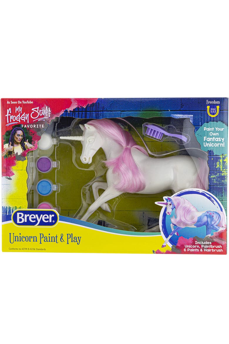 Freedom Series 112 Scale Paint & Play Unicorn, Main, color, Multicolored