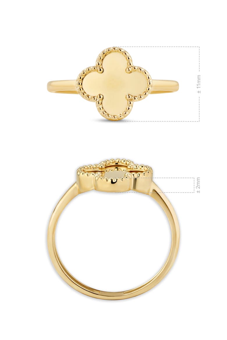 Clover Ring in 14K Gold, 11mm, Alternate, color, Yellow Gold