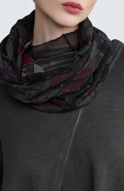 Luukaa Dewy Sculptural Jersey Collar Scarf In Black