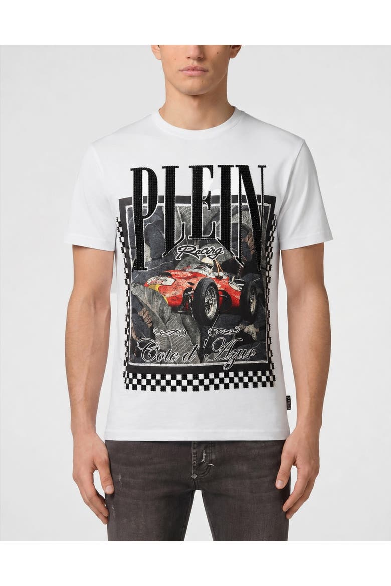 T-Shirt Round Neck Ss Men, Main, color, white