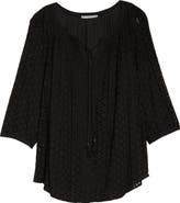 DR2 by Daniel Rainn Daniel Rainn Eyelet Tie Neck Blouse