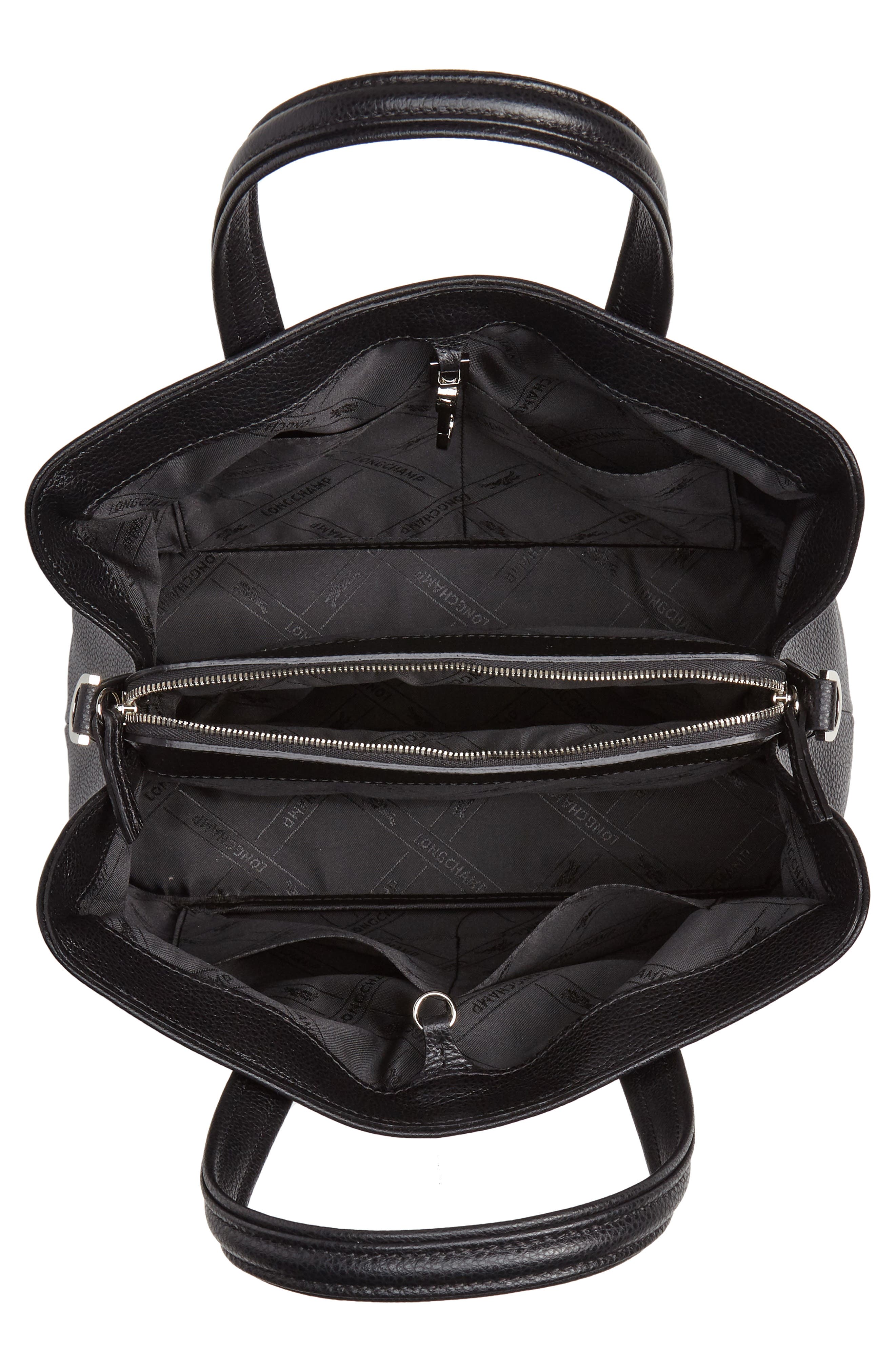 Longchamp Le Foulonné Zip Around Leather Tote, Alternate, color, 