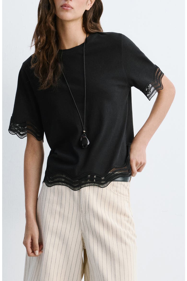 Open Stitch Top, Main, color, BLACK