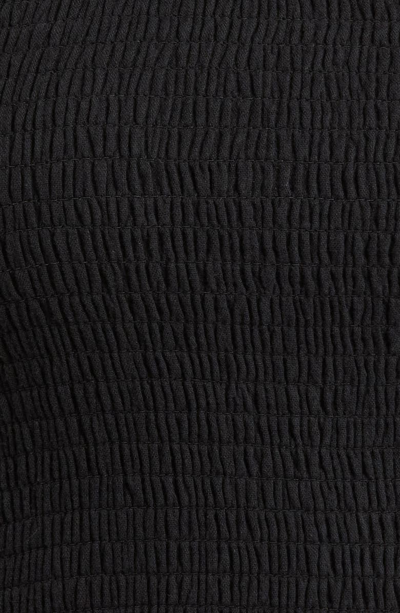 Elan New Smocked Tiered Cover-Up Maxi Dress, Alternate, color, Black