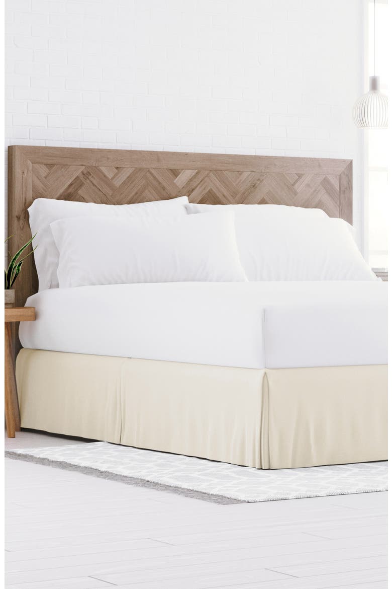 Premium Pleated Dust Ruffle Bed Skirt, Alternate, color, IVORY