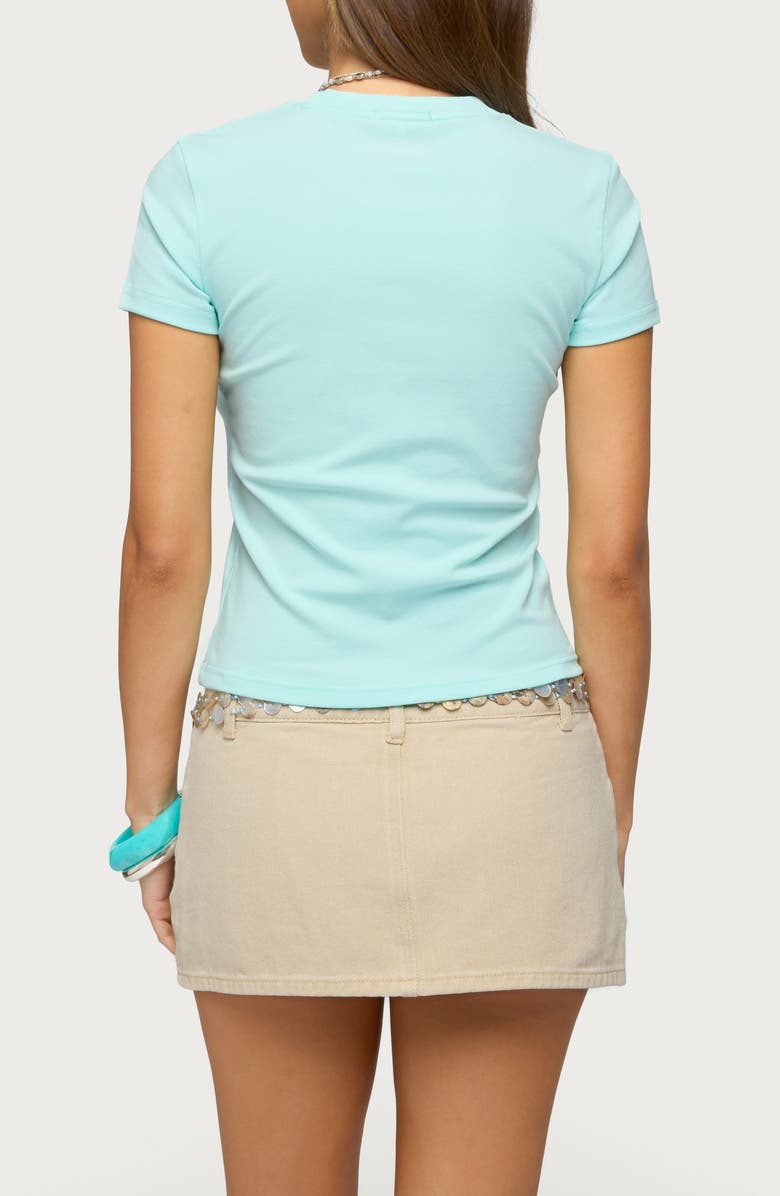 EDIKTED Daylily Stretch Cotton Graphic Baby Tee, Alternate, color,