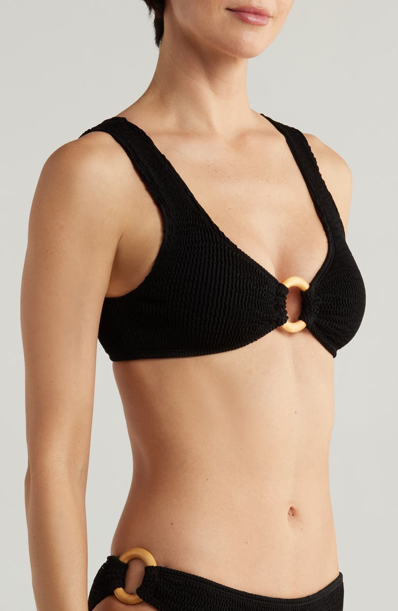 CLEONIE Oceania Bikini Top, Alternate, color, Noir